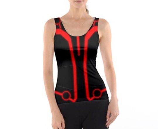 Discover Women's Red Tron Inspired Tank Top