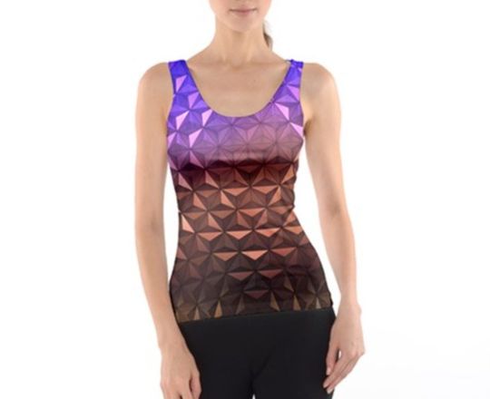 Discover Women's Nighttime Epcot Spaceship Earth Inspired Tank Top