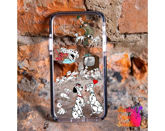 Discover Cute Dalmatians iPhone 16 Case Inspired by Disney Puppies Personalized Clear TPU iPhone 12 mini Case Custom Dogs iPhone Xr Case Clear