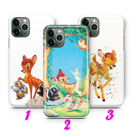 BAMBI 1 iPhone 11 12 13 14 15 16 Pro / Max / Mini / Plus Case Cover inspired by DISNEY CARTOON Deer Mother Love Cute Flower Thumper Sad
