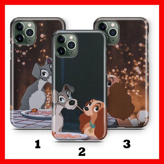 Discover Lady And The Tramp 1 Phone Case Cover For Apple iPHONE 11 12 13 14 15 16 Plus PRO MiNI MAX Disney Cartoon Dog Dogs Cute Love Story