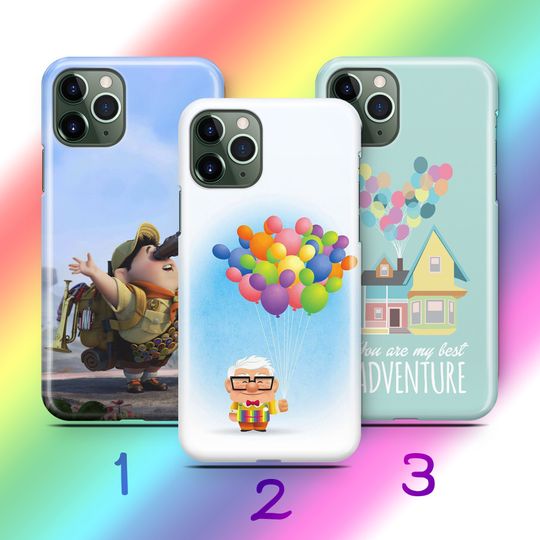 Discover Up 2 Phone Case Cover For Apple iPhone 11 12 13 14 15 16 PRO PLuS MiNI MAX Model Disney Cartoon Balloons House Home Carl Russell
