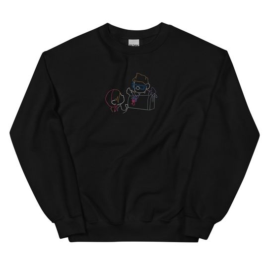 Sweethearts - Carl & Ellie - Embroidered Crew Neck Sweater (Unisex)