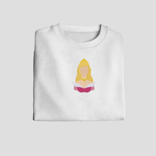 Princess Aurora Embroidered Sweatshirt | Embroidered Crewneck | Sweatshirt | Gift for Women | Embroidered Hoodie