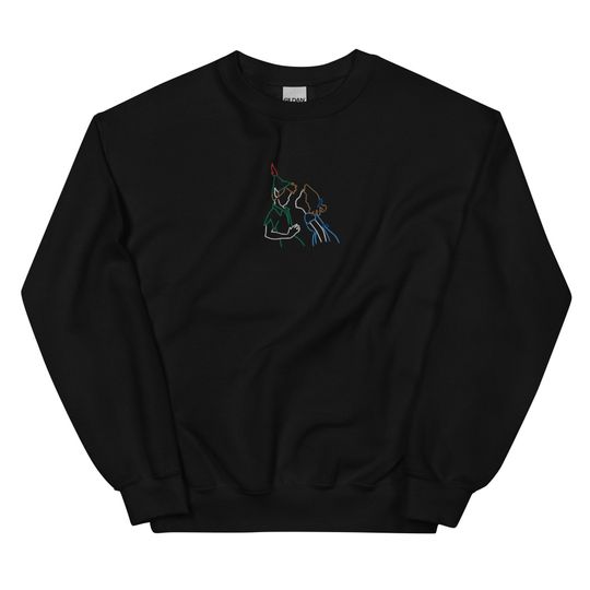 Sweethearts - Peter Pan & Wendy - Embroidered Crew Neck Sweater (Unisex)