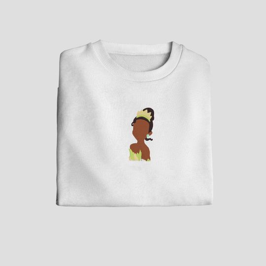 Princess Tiana Embroidered Sweatshirt | Embroidered Crewneck | Sweatshirt | Gift for Women | Embroidered Hoodie