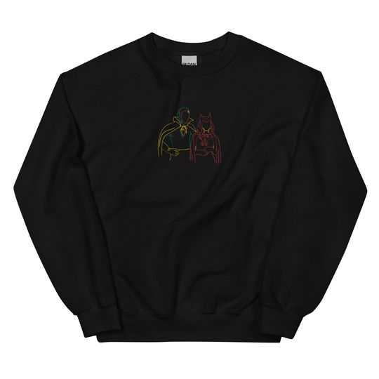Sweethearts - Wanda & Vision - Embroidered Crew Neck Sweater (Unisex)