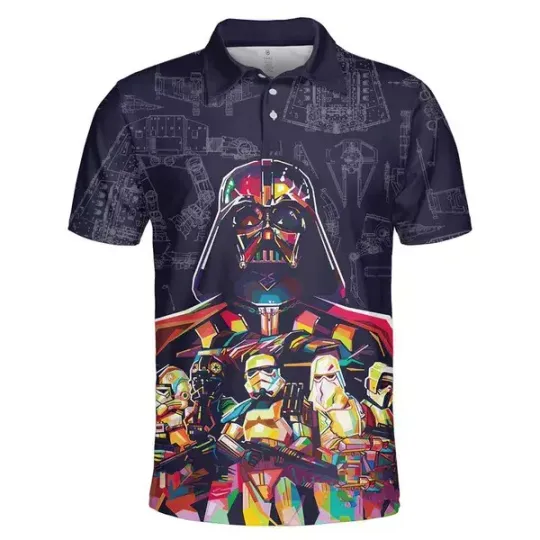 Star Wars Darth Vader And Storm Trooper Team Father's Day Polo Shirt