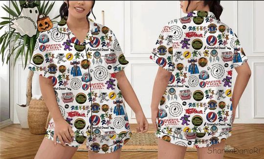 Discover Grateful D3ad Pajama Set  Vintage Band Sleepwear