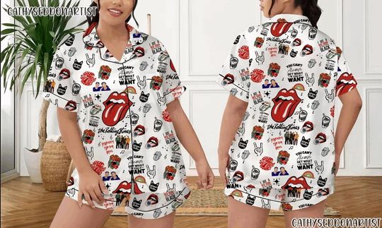 Discover Rock Band Pajama Set  The Rolling Inspired Sleepwear