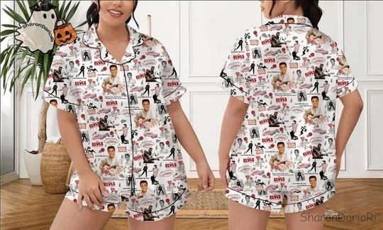 Discover ElvIs Pajama Set  Retro Music Lover Sleepwear