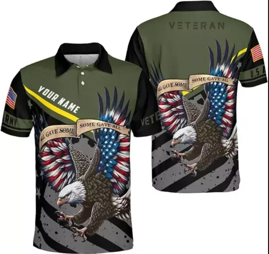Discover Custom US Army Short Sleeve Men's Polo Shirt Halloween Gift