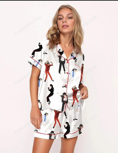 Discover The King of Pop Pajama Set  Silky Soft Sleepwear Inspired by Michael Jackson's Iconic Style