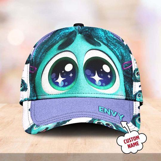 Discover Envy Cartoon Character Summer Baseball Cap, Inside Out Movie Character Trip Hat, Envy Summer Holiday Classic Cap , Gift Hat For Kid Adult