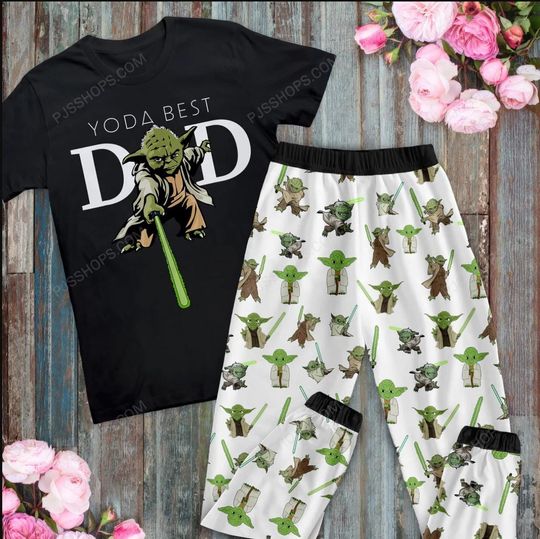 Discover Yoda Best Dad Pajamas Set, Yoda Dad Pajamas Set, Yoda Father's Day Shirt Family Pajamas For Adult And Kids