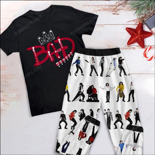 Michael Jackson Pajamas Set, Personalized Family Pajamas, Family Christmas Pajamas Set.