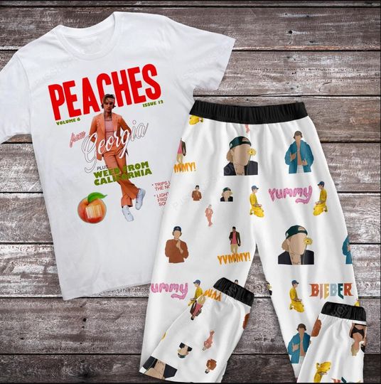 Justin Bieber Pajamas Set, Justin Bieber Personalized Family Pajamas, Justin Bieber Family Christmas Pajamas Set.