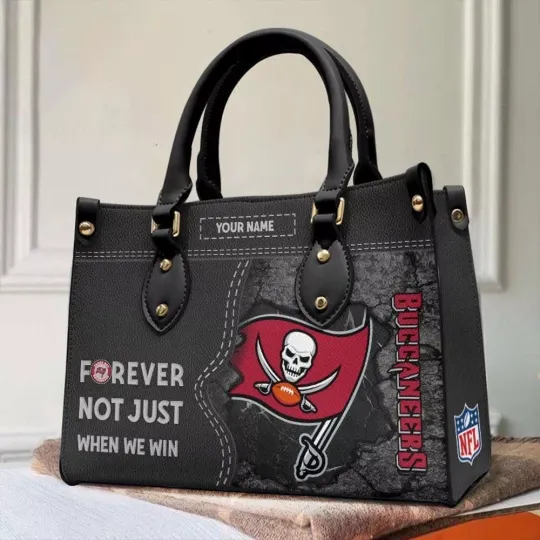 Discover Personalized Tampa Bay Football Team Buccaneerss Leather Handbag Gift
