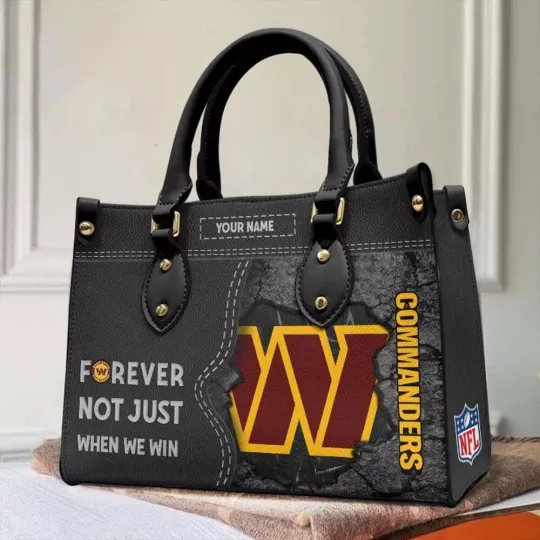 Discover Personalized Washington Football Team Commanderss Leather Handbag Gift
