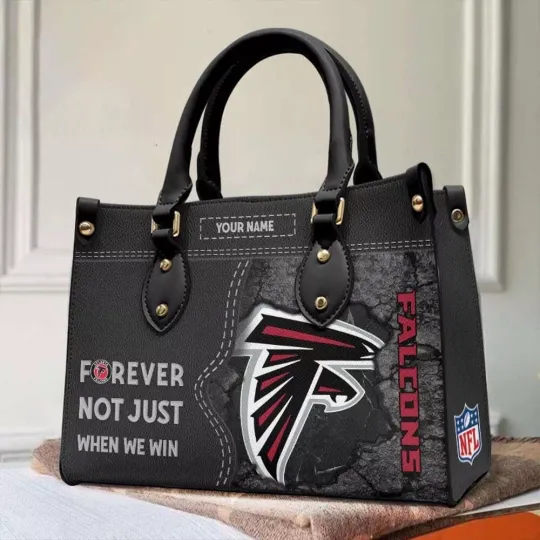 Discover Personalized Atlanta Football Team Falconss Leather Handbag Gift
