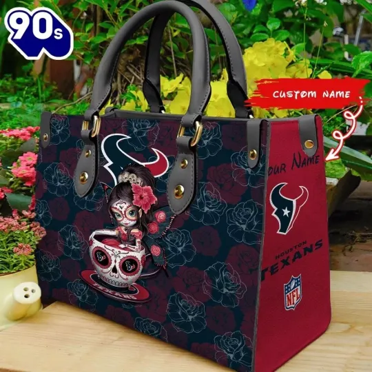 Personalized Houston Football Team Texanss Leather Handbag Gift
