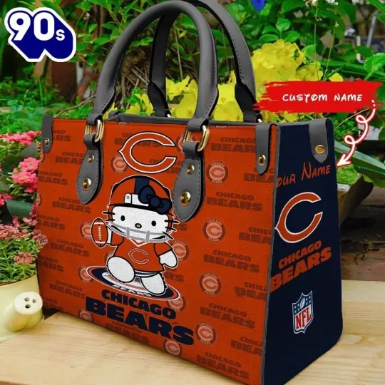 Discover Personalized Chicago Football Team Bearss Leather Handbag Gift