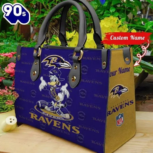 Discover Personalized Baltimore Football Team Ravenss Leather Handbag Gift