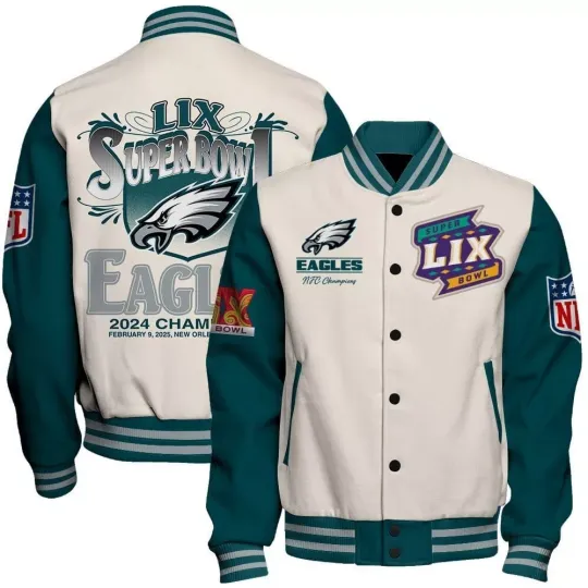 P.Eagles Super Bowl LIX The Champions Lightweight Baseball Jacket Adult/Kid