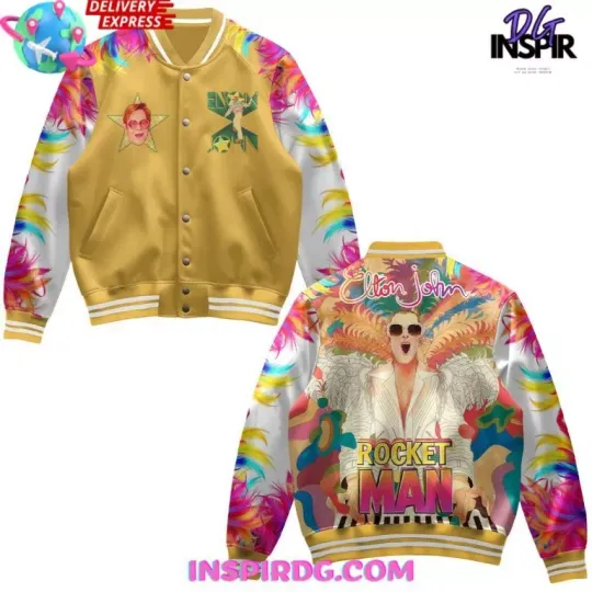Elton John Rocket Man Limited Varsity Jacket