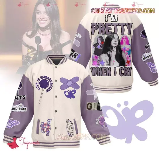 Olivia Rodrigo I’m Pretty When I Cry Baseball Jacket