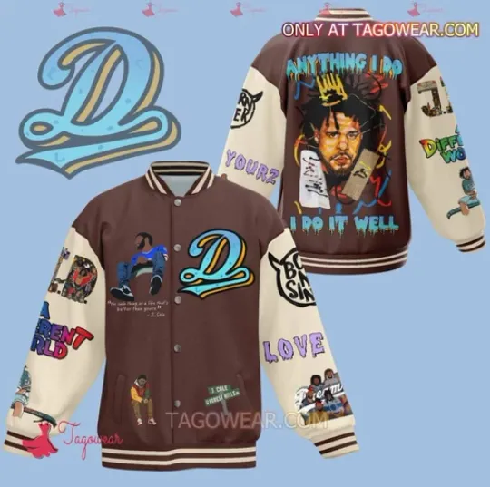 Discover J. Cole Anything I Do I Do It Well Baseball Jacket