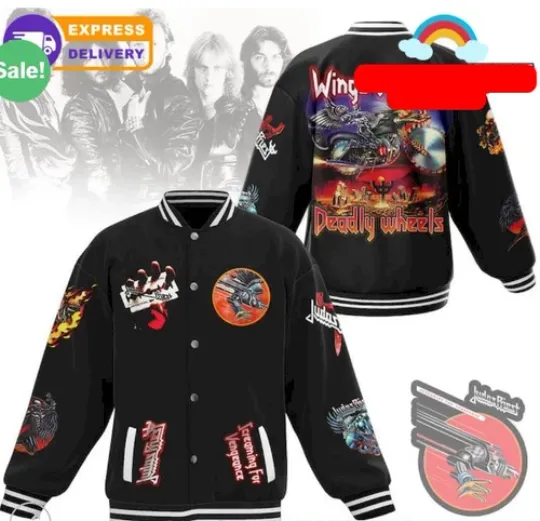 Judas Priest Wings Of Steel Baseball Jacket