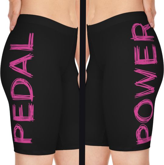 Pedal Power Women's Bike Shorts - Cycling Shorts for Her, Bicycle Workout Apparel, Bike Riding Gear, Spandex Biker Shorts, Cycling Leggings