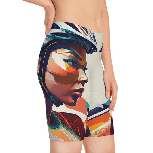 Women's Bike Shorts, Road Biker Design, Cycling Shorts, Hardcore Biker Apparel, Athletic Workout Wear, biking, outdoor, fitness