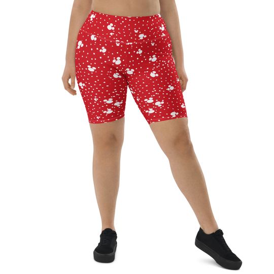 Discover Red Polka Dot Biker Shorts  Run Costume  Matching Crop And Sport Bra Avaliable