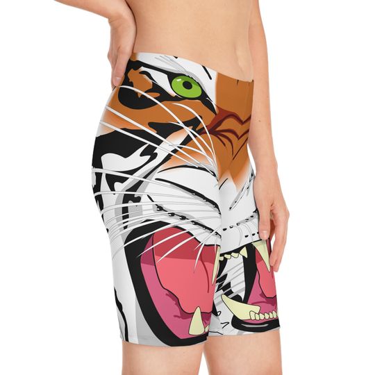 Discover Tiger, Animal, Women's Bike Shorts (AOP)