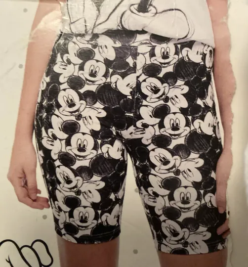 New Women’s Mickey Mouse Ladies XS Bike Short Extra Tight Fit  Fast Ship