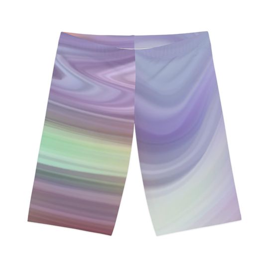 Pastel Swirl Women's Bike Shorts, Activewear, Yoga, Casual Wear, Athleisure, Summer Fashion, Cycling Gear