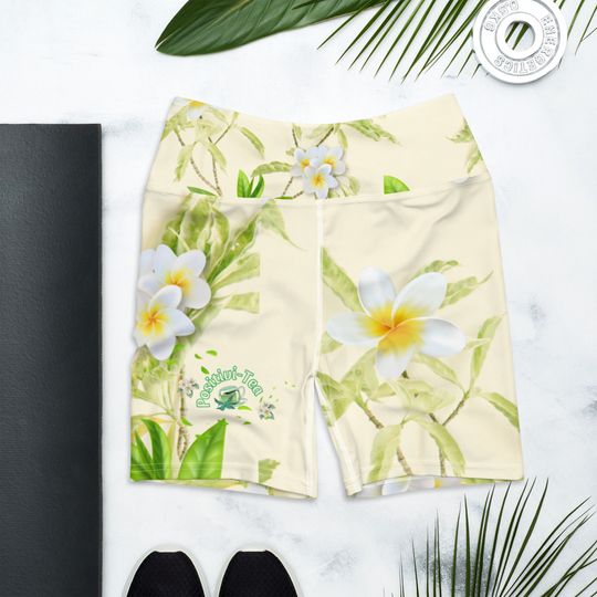 Positivi-Tea Yoga Shorts, Aloha Surf Shorts, Exercise Shorts, Hawaii Surf Shorts, Swim Shorts, Aloha Wear, Hiking Shorts, Running Shorts