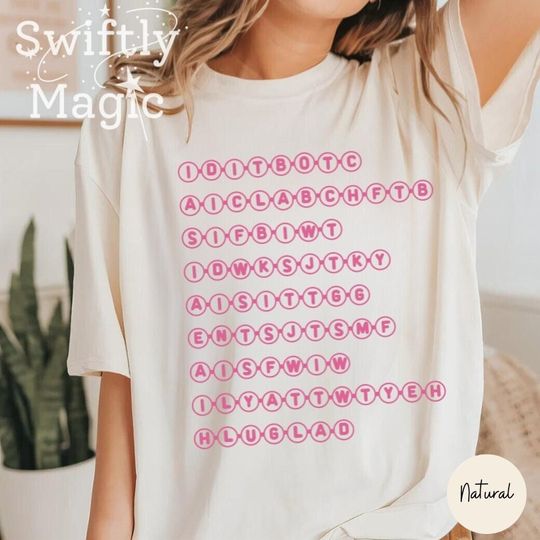 Discover Cruel Summer Bridge Lyrics Shirt | Subtle Fan Friendship Bracelet T-Shirt | Eras Shirt | Gift for Friend | Gift for Wife | In My Love Era