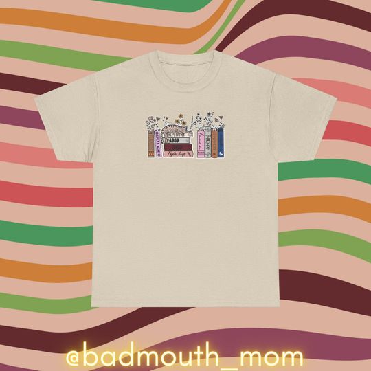 Discover Taylor taylor version Albums Shirt Eras Books Cat Flowers Floral Unisex Heavyweight Cotton T Shirt