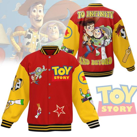 Toy Story Baseball Jacket, Buzz Lightyear Jacket,  Woody Mens Jacket, Toy Story Friends Jackets, Cartoon Jacket For Him, Toy Story Gift