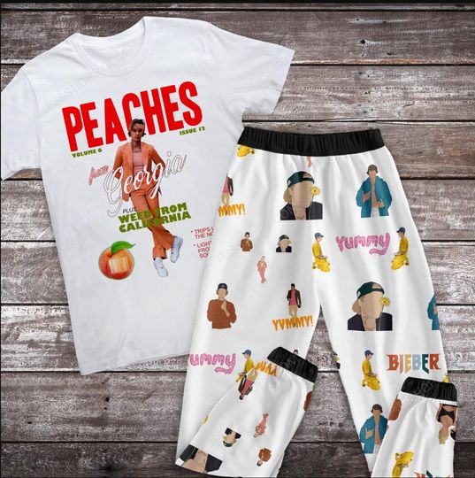 Justin Bieber Pajamas Set, Justin Bieber Personalized Family Pajamas, Justin Bieber Family Christmas Pajamas Set.