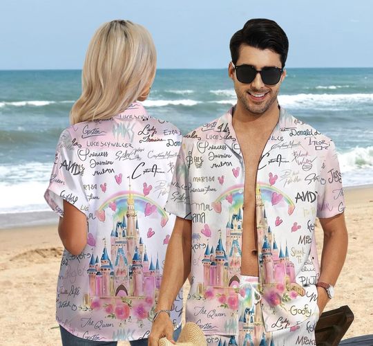 Discover Disney Magic Kingdom Hawaiian Shirt, Disney World Hawaiian Shirt, Happiest Place on Earth Shirt, Disney Hawaiian Shirt Coquette Hawaii Shirt