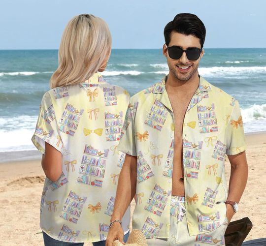 Discover Disney Princess Belle Hawaiian Shirt, Beauty and The Beast Hawaiian Shirt, Disney Princess Belle Button Shirts, Princess Coquette Bow Shirts