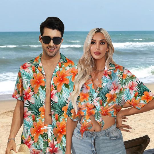 Discover Vintage Hawaiian Shirts, Short Sleeve Button Down Shirt, Retro Styles, Oversized Shirts for Men Women, Summer Floral Shirt, Hawaiian Shirts