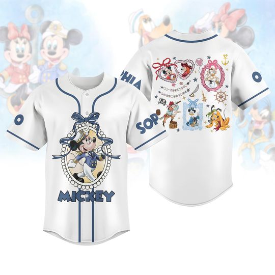 Mickey And Friends Coquette Baseball Jersey, Disney Mickey Coquette Bow Jersey For Kids