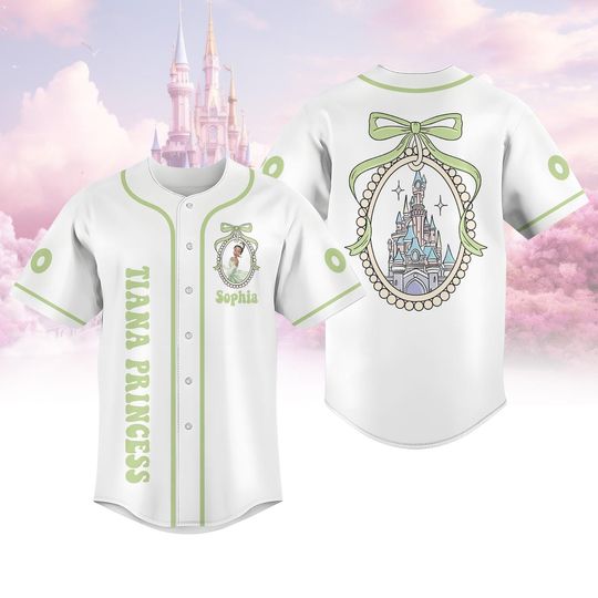Discover Personalize Tiana Princess Baseball Jersey, Disney Princess And Frog Jersey, Tiana Birthday Shirt For Girls, Disney Girls Trip Baseball