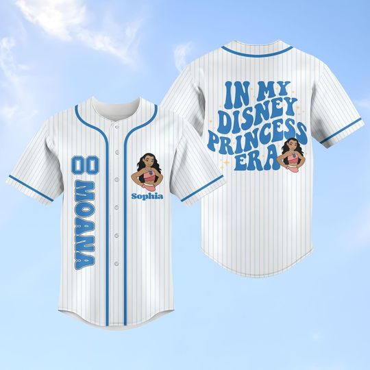 Discover Moana Princess Baseball Jersey, Moana In My Disney Princess Era Jersey, Birthday Outfit For Girls, Disneyland Vacation Baseball Shirt