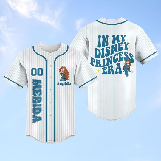 Disney Merida Baseball Jersey, Merida Princess Jersey For Kids, Disney Brave Movie T-Shirt, Family Vacation Gift, Birthday Celebration